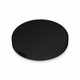 A round black magnetic charger with a USB-C port. It features a sleek, minimalist design.