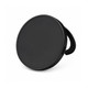 A black magnetic phone and watch charger with a stand, featuring a sleek circular design.