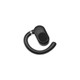 A black Loop Ear Bud features a sleek design with a rounded shape and an attached curved hook.