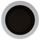A drink bottle holder in black with a white rim. Features a logo on the surface.