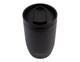 A drink bottle in matte black with an insulated design and a leakproof lid, featuring a logo.