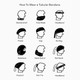 An illustration of various ways to wear a tubular bandana, featuring multiple styles and positions for headwear.