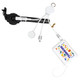 A 6-in-1 multi charging cable in white with a keyring attachment, featuring various connectors for different devices.