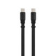 A black 100W charging cable with USB-C connectors on both ends. Features a sleek, flat design.