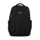 A black Samsonite Xenon 3.0 backpack with multiple compartments and a sleek design, featuring a logo.