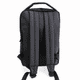 A black soft PU backpack featuring padded shoulder straps and a top handle for easy carrying.