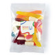 Assorted jelly lollies in a clear 180g cello bag, featuring vibrant colours including yellow, red, and green.