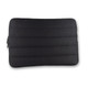 A black bubble neoprene laptop sleeve for 16-inch laptops, featuring a textured surface and a zipper closure.
