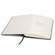 An open A4 diary with a black cover and blank pages, featuring the year "2027" printed on the inside.