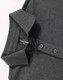 A dark grey ultrafine cotton pique polo with a two-button placket and folded collar. It features a logo on the label.
