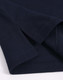 A navy blue men's ultrafine cotton pique polo, featuring a close-up view of the fabric and seam details.