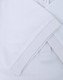 A white ladies' ultrafine cotton pique polo with rolled sleeves and a folded collar, featuring a logo.