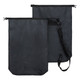 A black 20L dry bag featuring adjustable straps, a roll-top closure, and a branding logo.