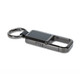 A silver Smart Tag Bluetooth Tracker with a keyring attachment and a sleek rectangular design.