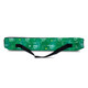 A green cooler sling bag featuring a repeating golf-themed pattern and a black strap. It has a logo present.