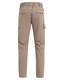 Flexi work pants in a light brown colour, featuring back and side pockets, with an elastic waistband.