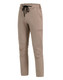 DWR water repellent flexi work pants in khaki with an elastic waistband and side pocket. Features branding on the waistband.