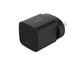 A black Belkin 25W wall charger with a USB-C port and a logo. Compact and rectangular in shape.
