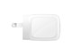 A white dual USB-C wall charger with a compact design and an attached plug. It features a minimalist style.