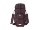A drink bottle bag in dark purple, featuring a zippered pocket, adjustable strap, and a brand logo.