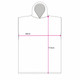 A white 100% cotton poncho towel with a hood, featuring dimensions of 80cm width and 110cm height.