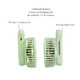 A green foldable USB handy fan with a Type-C charging port and non-slip rubber strip design.