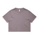 A heavy faded cropped tee in a soft mauve colour, featuring a simple design and a classic crew neck.