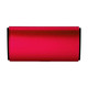 A red cylindrical air freshener with a black base, featuring a branding logo.