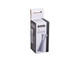 A stainless steel spirit measure with a sleek design, packaged in a branded box.
