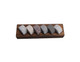 A wooden base holds six whisky discs in varying shades of grey and stone, designed for cooling drinks.