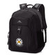 A black High Sierra Extension Backpack with multiple compartments and a logo on the front. Suitable for various uses.