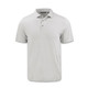 A light grey polo shirt with a collar and three buttons, featuring a logo on the chest.