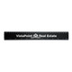A 30cm black ruler featuring white measurement markings and a logo. Ideal for office and business use.