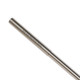 A stainless steel telescopic straw with a subtle metallic finish. It includes a branding logo.