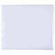 A white microfiber lens cloth with stitched edges, designed for cleaning screens and lenses.