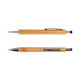 A bamboo pen and stylus featuring a silver accent and clip, showcasing a natural wood finish.