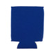 A blue stubby cooler made of neoprene, featuring a bottom cut-out, suitable for drink bottles.