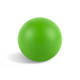 A bright green ball with a smooth surface, displayed against a white background. The ball has a logo on it.