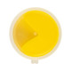 A round container of bright yellow putty with a two-tone design. The container has a logo on top.