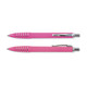 A set of Titan Pens in vibrant pink color, featuring a sleek design with a textured grip and chrome accents. A set of Titan Pens in vibrant pink color, featuring a sleek design with a textured grip and chrome accents.