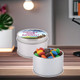 M&M's in Silver Round Tin