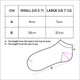A diagram of June Ankle Socks with measurements for small and large sizes in centimetres. Features an illustration of the socks.