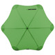 A green BLUNT Classic Umbrella with a star-shaped canopy and a central hub, featuring enclosed ribs and a branding logo.