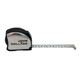 A professional 5 metre tape measure with a silver tape and black casing, featuring a logo.