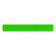 A bright green reflective slap wristband with a textured surface, featuring a logo.