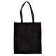 A large black tote bag with sturdy handles and a gusset for added space. It features a logo on the front.