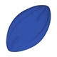 A 135mm Spyro Football in blue, featuring a smooth, oval shape with a logo on its surface.