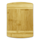 A bamboo cutting board featuring a natural wood finish with a smooth surface and rounded edges.