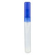 A 10ml sanitiser spray bottle with a transparent body and a blue spray cap. It features a branding logo.