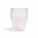 A drink bottle featuring a transparent double wall design, made of glass, ideal for reusable coffee cups.